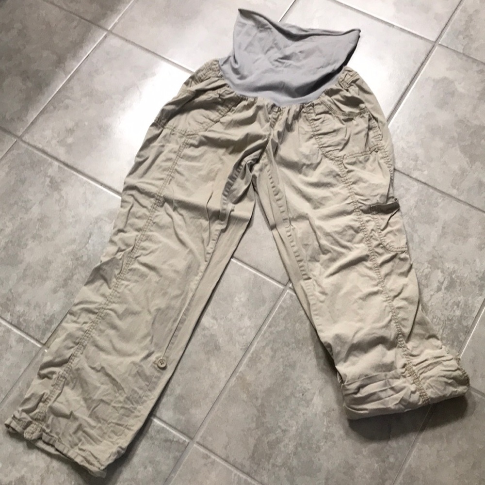 Maternity khaki capris